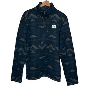 The North Face Men's Medium M Gordon Lyons‎ 1/4 Zip Fleece Aztec Novelty Sweater